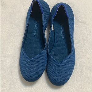 Rothy's Blue Knit Ballet Flats